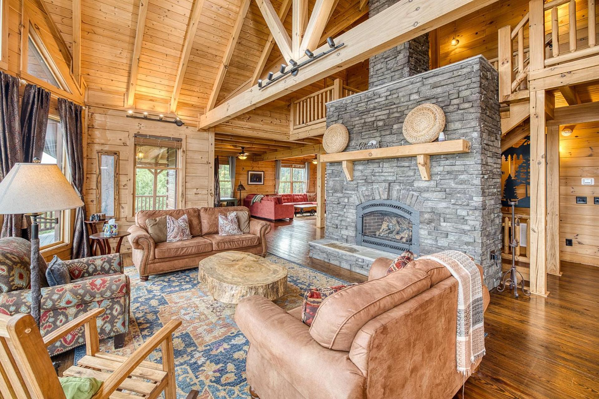 Sky High Lodge By Bk Stays. Large Cabin. Amazing Views. Game Room. Jacuzzi. Six Bedrooms. Sleeps 12 Blue Ridge Exteriör bild